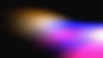 Obraz premium Abstract grainy gradient background with colorful light leak and film texture