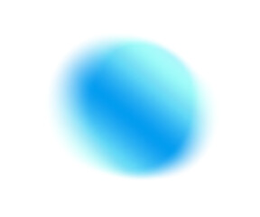 Gradient blur shape on white background. Circle blue gradation blob. Mesh round element. Vector transparent illustration