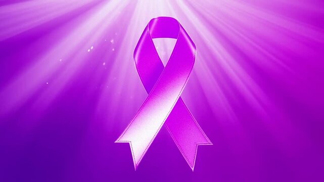 Un elegante lazo morado de sat&eacute;n brillante, s&iacute;mbolo universal del D&iacute;a Internacional de la Mujer. Representa la conmemoraci&oacute;n del 8M y la lucha continua por la igualdad de derechos, la justicia