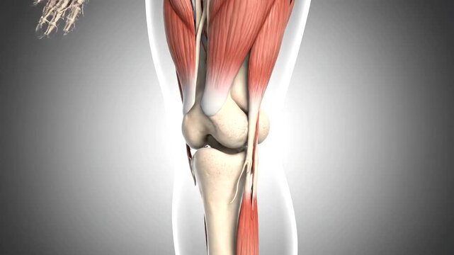 Anatomy of the human leg muscles.