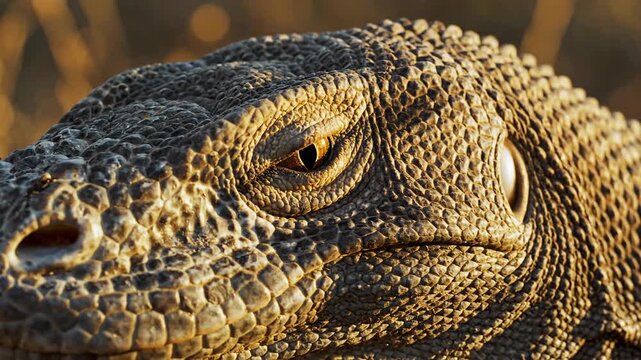 Scaly skin of large lizard