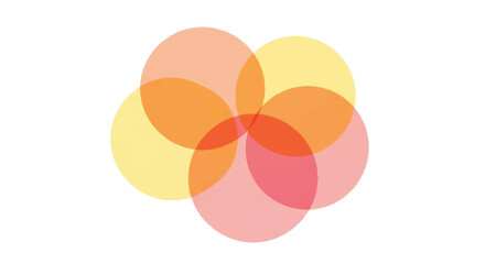 Abstract Geometric Background with Overlapping Transparent Orange and Yellow Circles for Creative Design Concepts
