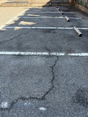 asphalt road in the city parking