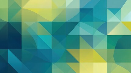 Obraz premium Abstract background with geometrical shades and soft gradient in blue green, presentation background for slides, design project, background texture