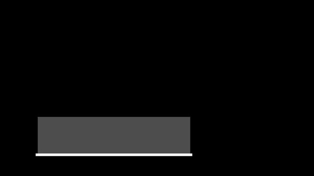 Clean modern lower third bar animation with soft gray panel and white underline, smooth motion, perfect for titles, captions, headlines, and professional broadcast overlays in 4K alpha channel.