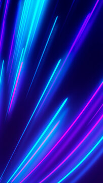 Fast data moving through colorful light trails