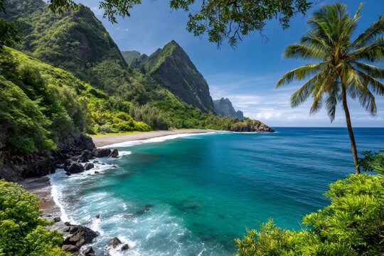 Na pali coast kauai hawaii tropical beach paradise