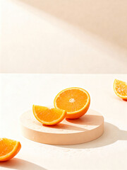Dynamic Citrus Display Product Display Podium, Delivering Explosive Freshness Orange Color