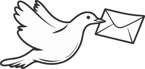 Obraz premium vector illustration of a pigeon