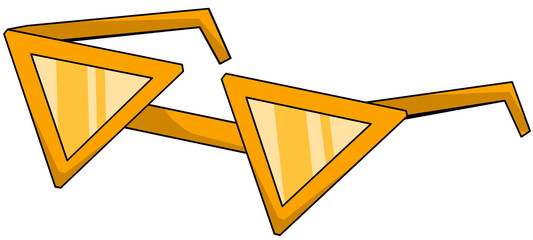 summer sunglasses. orange fashionable glasses