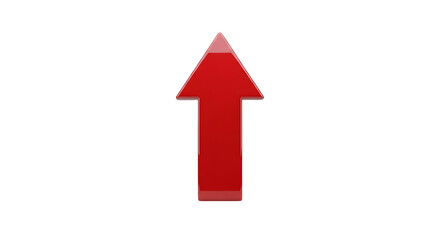 Fototapeta premium Red arrow pointing up symbolizing growth and progress