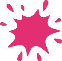 Naklejka premium Pink Comic Splash Burst
