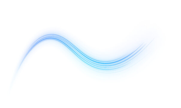 Blue neon streaks sweep across abstract backgrounds, producing smooth motion blur and elegant light flow. png