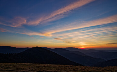 lever de soleil sur les Vosges