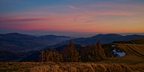 lever de soleil sur les Vosges