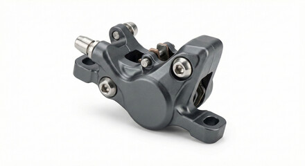 Professional hydraulic disc brake caliper for mountain bikes, CNC machined aluminum.