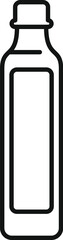 Outline drawing of a tall bottle, representing oil or condiment packaging