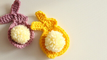 handmade crochet bunny for easter decoration