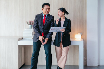 Professional Colleagues Brainstorming Ideas in a Modern Collaborative Workspace