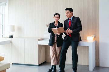 Professional Colleagues Brainstorming Ideas in a Modern Collaborative Workspace