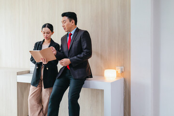 Professional Colleagues Brainstorming Ideas in a Modern Collaborative Workspace