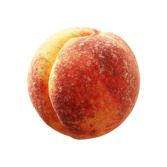 Fototapeta premium Two ripe peaches against black isolated on transparent background