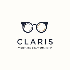 Claris Eyeglasses Logo Design.
