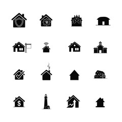house icons set