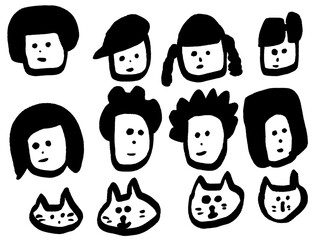 シンプルなイラスト　アイコン　人