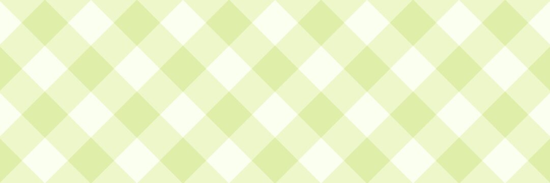 Light green and white gingham checkered pattern background. Argyle plaid texture, ideal for spring themes, picnics, tablecloths, scrapbooking, and fresh organic food branding.