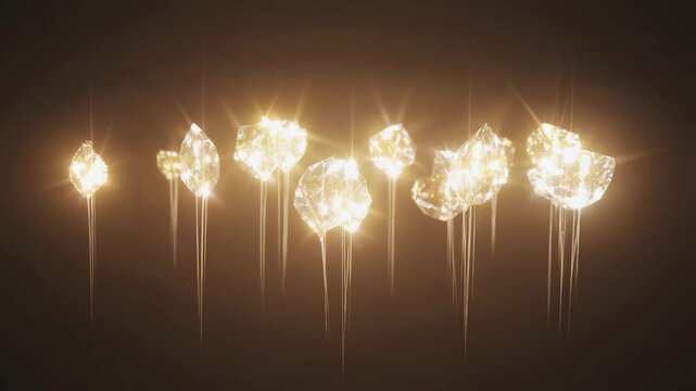 glowing light bulb with light Particles moving slowly in random directions, subtle parallax depth motion, calm looping flow 4K