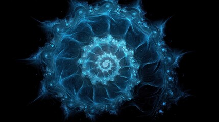 Naklejka premium Abstract fractal design on black background