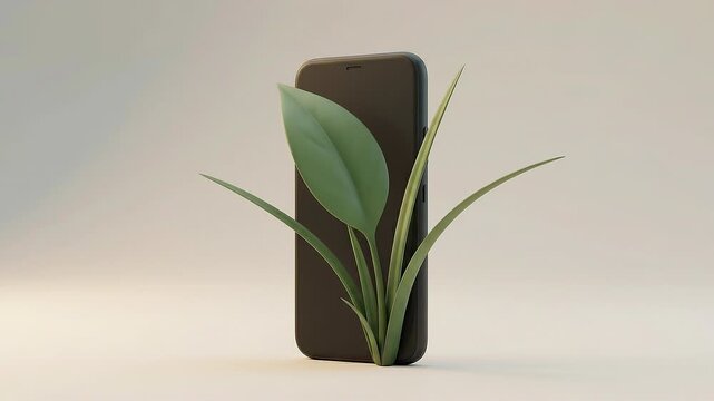 Serene technology and nature symbol visualizing intentional disconnection and healthy modern lifestyle.
