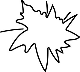Fototapeta premium Explosive Comic Speech Bubble Shape