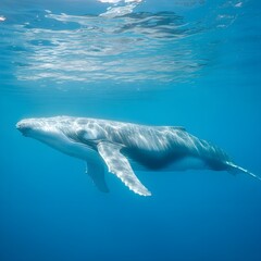 Naklejka premium Giant Whale for World Whale Day