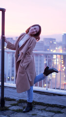 young woman in the city