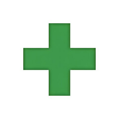 Simple Green Plus Sign Symbol on Background green symbol mathematical symbol isolated on a transparent background