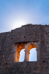 This imposing ancient stone window structure in Mersin, Turkey. Captures millennia of Mediterranean history, powerfully illustrating the region's enduring architectural legacy.