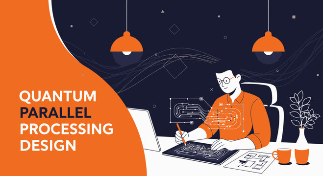 Innovative quantum computing design concept for modern technology development and engineering
