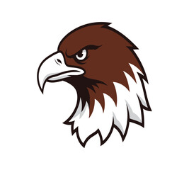 Obraz premium Brave Eagle Head Mascot Vector for Freedom and Leadership 