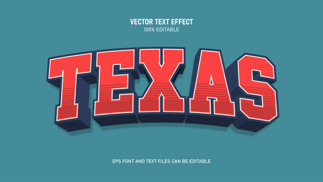 Texas Text Effect with Classic Retro Style
