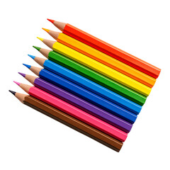 Fototapeta premium Colorful pencils isolated on transparent background