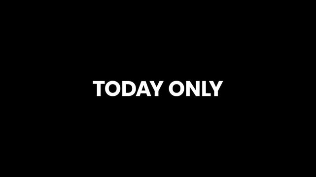 Today Only Breaking Glitch Text Animation 4K for Limited Time Offers and Urgent Promotional Campaigns