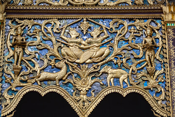 architectural element of the Wat Kaew don Tao Suchadaram, a temple in Lampang, Thailand