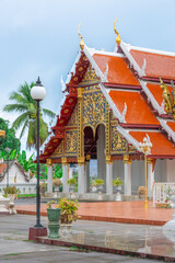 architectural element of the Wat Kaew don Tao Suchadaram, a temple in Lampang, Thailand