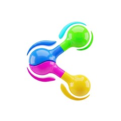 Colorful interconnected spheres toy