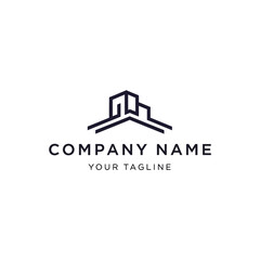 Naklejka premium Simple Black Logo Template for Company.