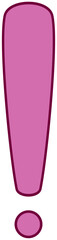 Pink Exclamation Mark Vector for Alerts and Attention‑Grabbing Designs