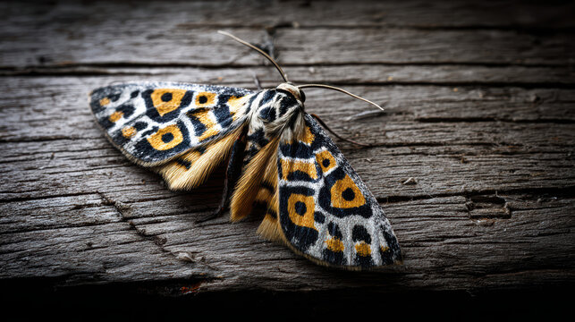beautiful tiger moth with striking patterns and vibrant colors