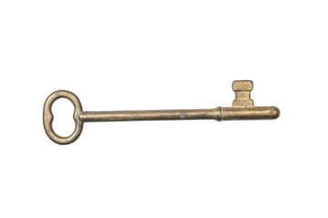 Brass Antique Key  Isolated